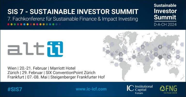 7. Sustainable Investor Summit 2024 (SIS 7) in Zürich | Wien | Frankfurt
